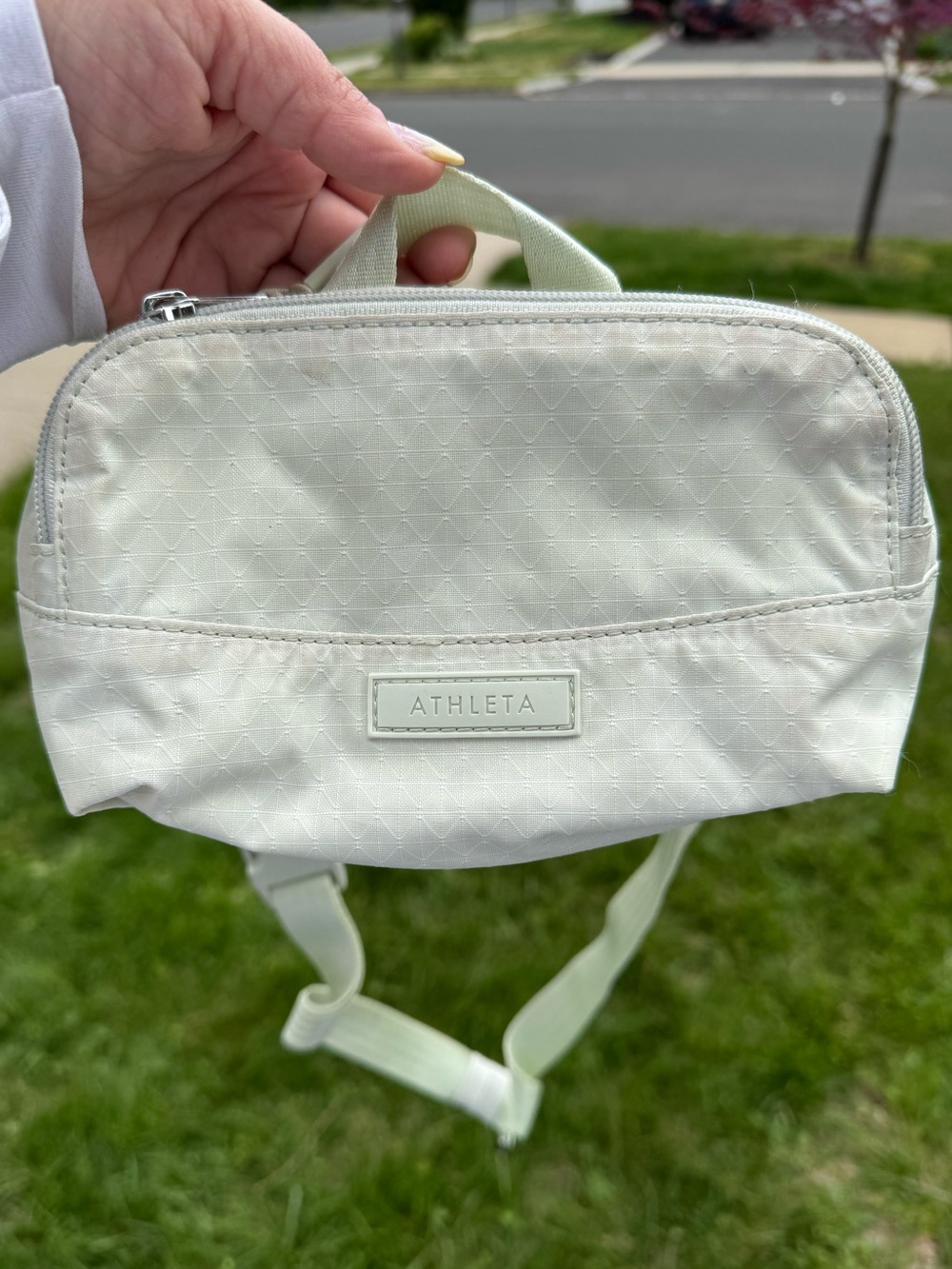 Athleta all about crossbody belt bag mint green